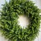 Haute Decor 24 Inch Premium Artificial Boxwood Wreath - Spring or Summer Wreath for Front Door - Boxwood Artificial Greenery with Natural Grapevine Base